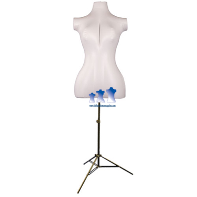 Inflatable Female Torso, Mid Size with MS12 Stand, Ivory